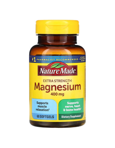 Suplemento de Magnesio Óxido Nature Made 400 mg 60 Gelatinas