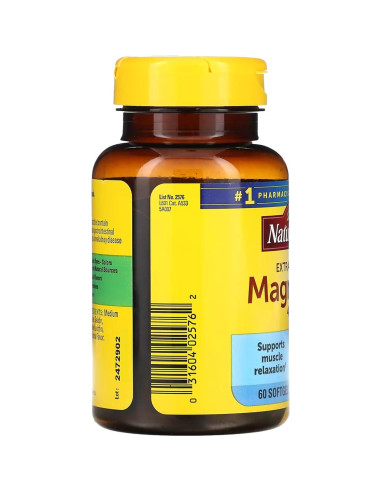 Suplemento de Magnesio Óxido Nature Made 400 mg 60 Gelatinas