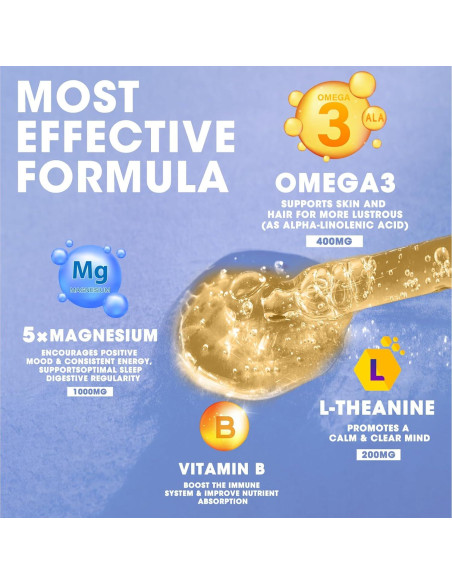 Suplemento Líquido de Magnesio iMATCHME con Omega-3 y L-Teanina 60ml