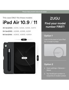 Funda ZUGU para iPad Air 11" 2025/2024 - Ultra Delgada, Soporte 2