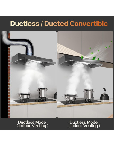 Campana de Cocina Bajo Gabinete Zomagas 24" Negra 280 CFM