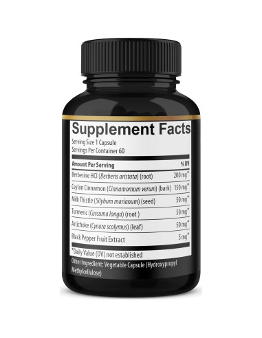 Suplemento de Berberina con Canela de Ceilán 60 Cápsulas