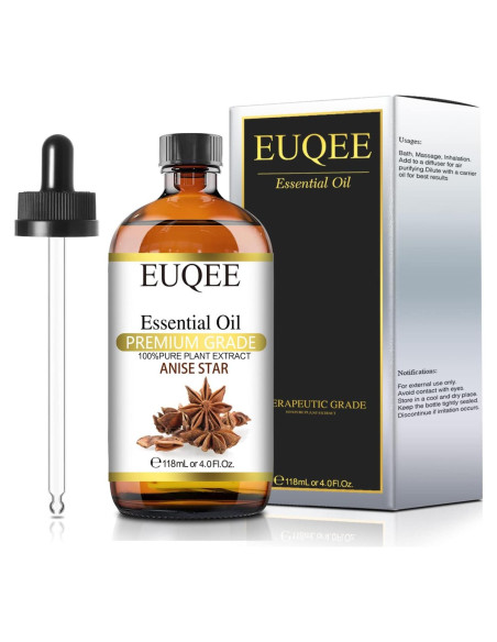 Aceite Esencial de Estrella de Anís 118ml EUQEE - Fragancia Pura Aceite Esencial de Estrella de Anís 118ml EUQEE - Fragancia Pura
