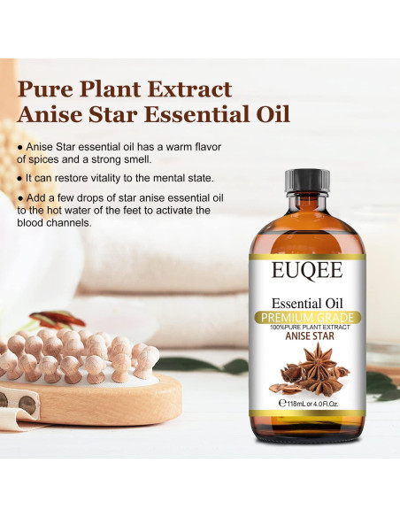 Aceite Esencial de Estrella de Anís 118ml EUQEE - Fragancia Pura Aceite Esencial de Estrella de Anís 118ml EUQEE - Fragancia Pura
