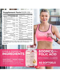 Vitaminas Built By Nature para Mujeres - Multivitamínico 60 Softgels 2