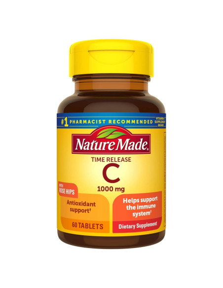 Nature Made Vitamina C 1000 mg con Rosa Mosqueta 60 Tabletas