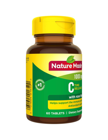 Nature Made Vitamina C 1000 mg con Rosa Mosqueta 60 Tabletas