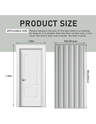 Cortina Aislante Acústica Peryiter 81x203 cm para Puerta