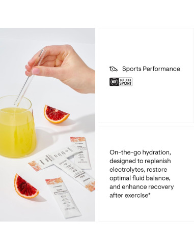 Electrolitos Diarios Thorne Naranja Sangre 30 Stick Sin Azúcar