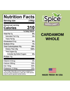 Semillas de Cardamomo Enteras iSpice 110g - Especia Aromática Kosher 2