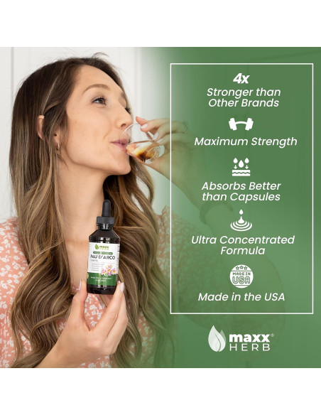 Tinctura Pau D'Arco Maxx Herb 118 ml - Extracto Potente Inmunológico