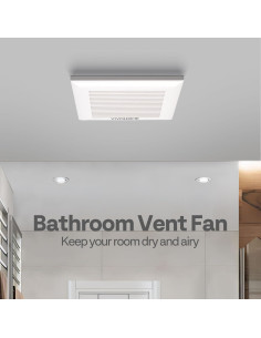 Ventilador Extractor de Baño VIVOHOME 80 CFM Blanco Silencioso 2