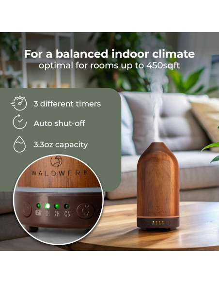 Difusor de Aceite WALDWERK 100ml Madera de Acacia Silencioso