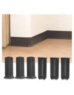 Bloques de Esquina Autoadhesivos GAMZAU 10cm Negros - 3 Internos + 3 Externos