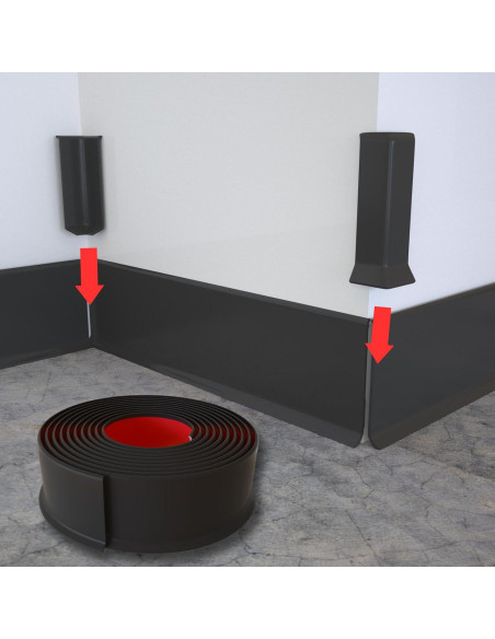 Bloques de Esquina Autoadhesivos GAMZAU 10cm Negros - 3 Internos + 3 Externos