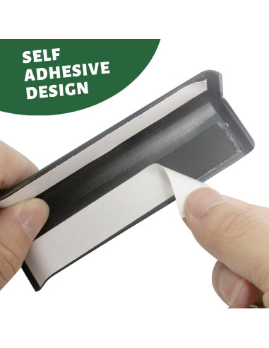 Bloques de Esquina Autoadhesivos GAMZAU 10cm Negros - 3 Internos + 3 Externos