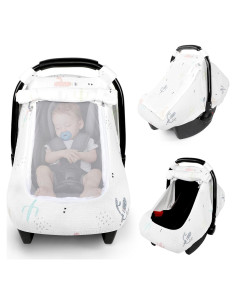 Cubierta de Asiento de Coche Muselina Bebé Cactus 360