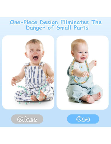 Collar de Dentición de Silicona para Bebé - Seguridad Integrada