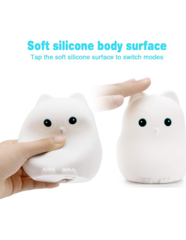 Luz Nocturna para Bebés Tecomax Pájaro, Control Táctil, 9 Colores