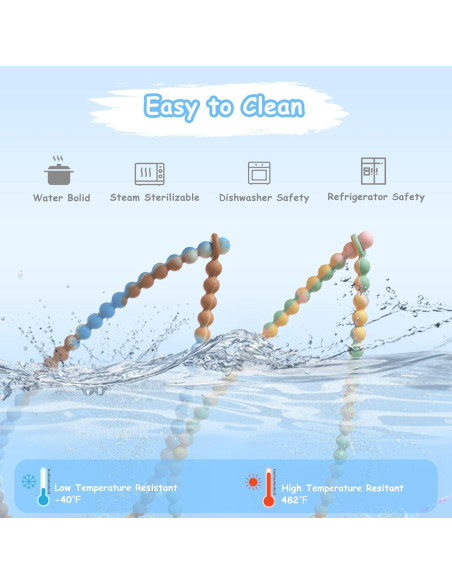 Collar de Dentición de Silicona para Bebé - Seguridad Integrada