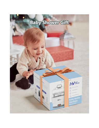 Esterilizador de Biberones HEYVALUE Blanco, 99.9% Germicida