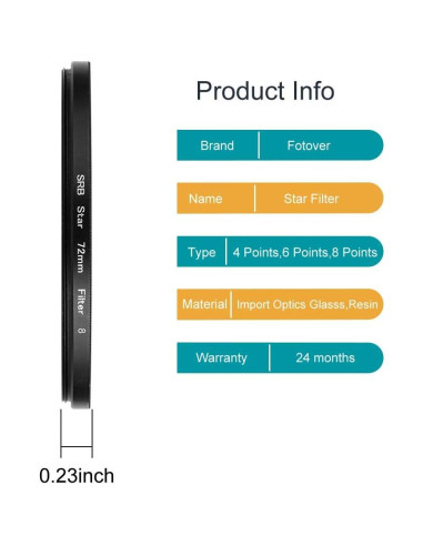 Kit de Filtros de Estrella 40.5mm X-SweetDream - 3 Piezas