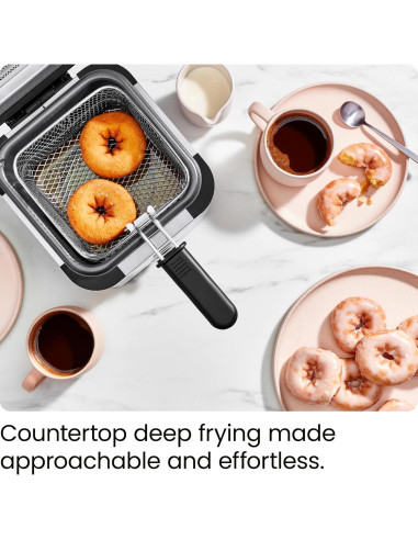 Freidora Compacta Chefman Fry Guy 1.5L Acero Inoxidable