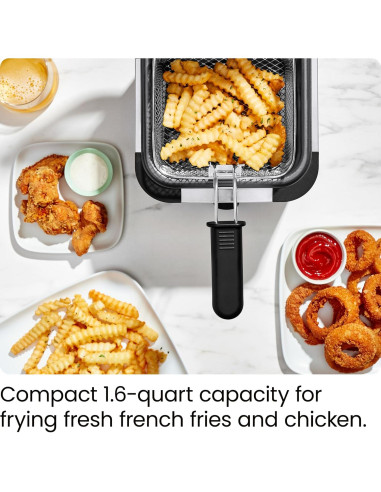 Freidora Compacta Chefman Fry Guy 1.5L Acero Inoxidable