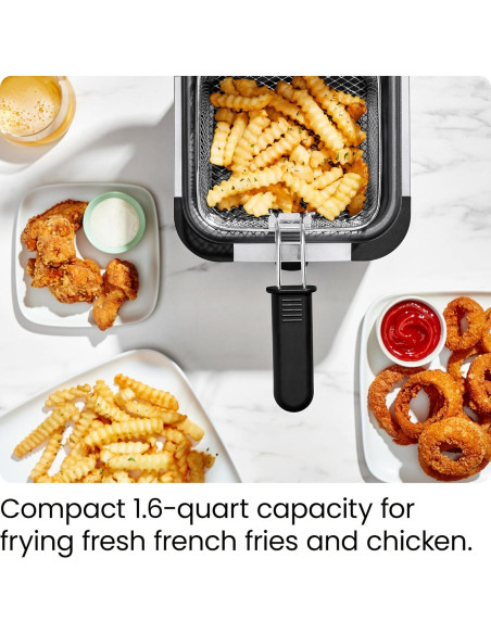 Freidora Compacta Chefman Fry Guy 1.5L Acero Inoxidable