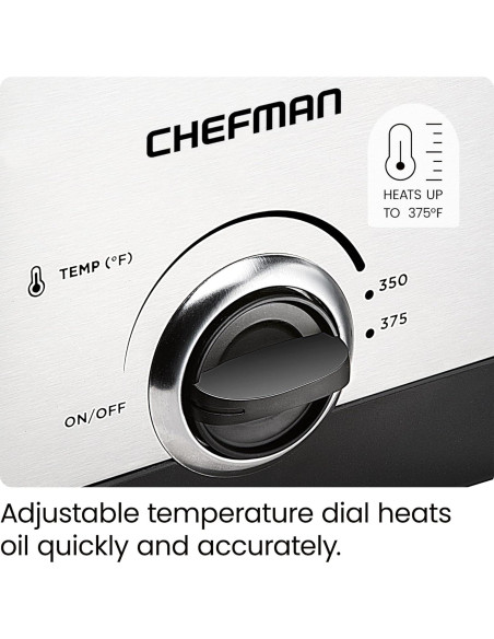 Freidora Compacta Chefman Fry Guy 1.5L Acero Inoxidable