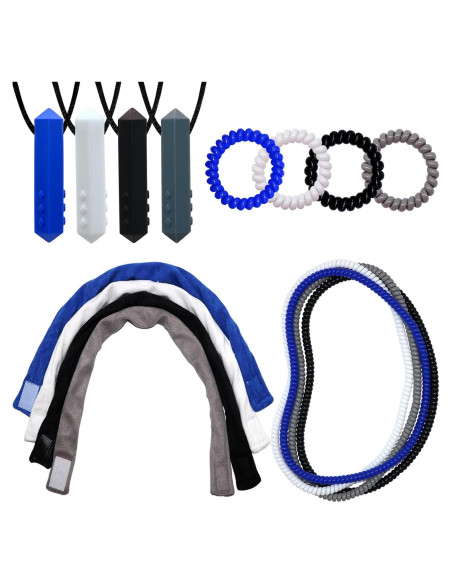 Collares Masticables Sensoriales Olugu - Paquete de 16 Piezas