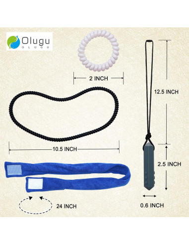 Collares Masticables Sensoriales Olugu - Paquete de 16 Piezas