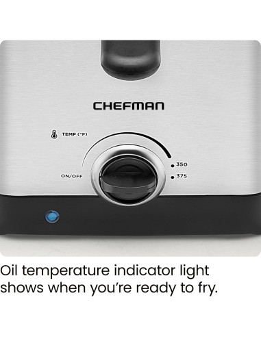 Freidora Compacta Chefman Fry Guy 1.5L Acero Inoxidable