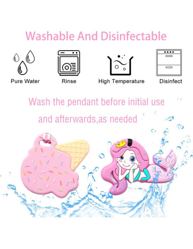 Collares Masticables Sensoriales 5 PCS Silicona Grado Alimentario