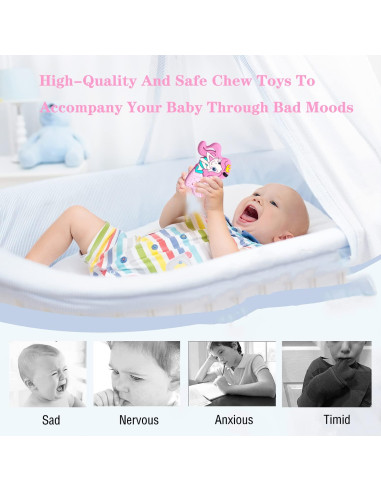 Collares Masticables Sensoriales 5 PCS Silicona Grado Alimentario