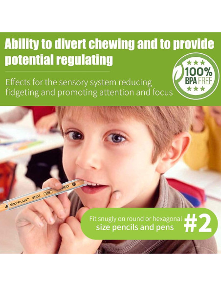 Toppers Masticables de Silicona Galagee para Lápiz - 10 Unidades Toppers Masticables de Silicona Galagee para Lápiz - 10 Unidades