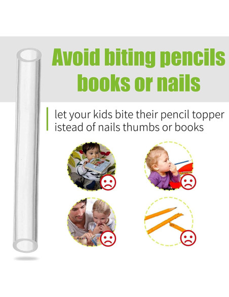 Toppers Masticables de Silicona Galagee para Lápiz - 10 Unidades Toppers Masticables de Silicona Galagee para Lápiz - 10 Unidades