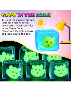 Cubo Antiestrés Meijoy Cangrejo Brilla en la Oscuridad 5.5 cm 2