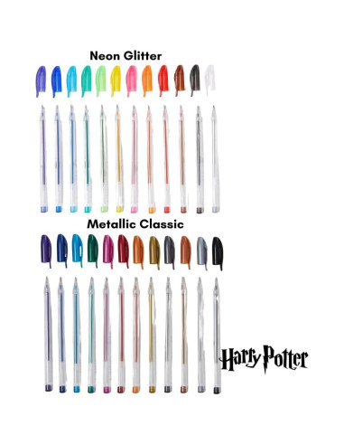 Conjunto de bolígrafos de gel Harry Potter 24 piezas colores