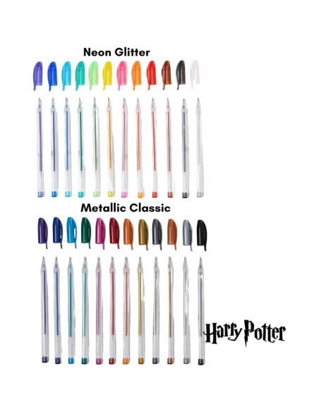 Conjunto de bolígrafos de gel Harry Potter 24 piezas colores