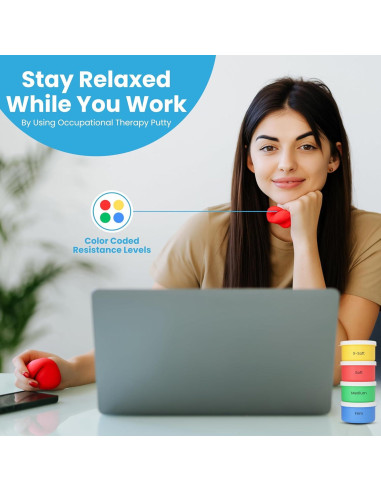 Pasta de Terapia FlintRehab para Manos - 4 Paquetes de 85 g