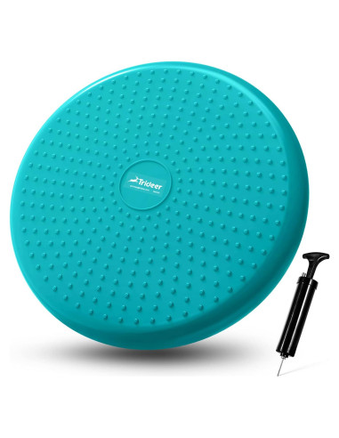 Cojín de Equilibrio Trideer 34 cm Turquesa con Bomba