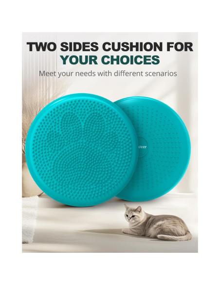 Cojín de Equilibrio Trideer 34 cm Turquesa con Bomba