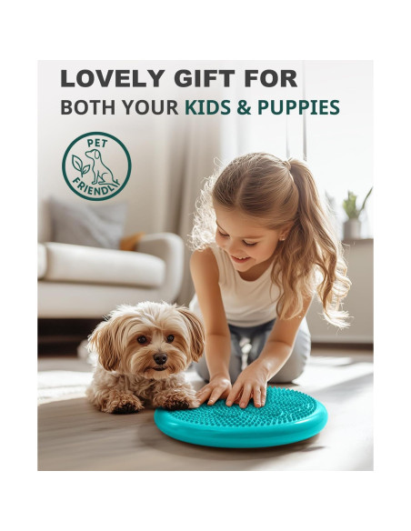 Cojín de Equilibrio Trideer 34 cm Turquesa con Bomba