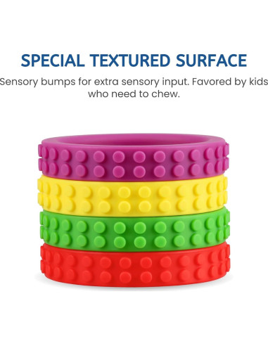 Pulseras Masticables Sensory Kids MFB-2 - 4 Colores