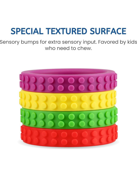 Pulseras Masticables Sensory Kids MFB-2 - 4 Colores