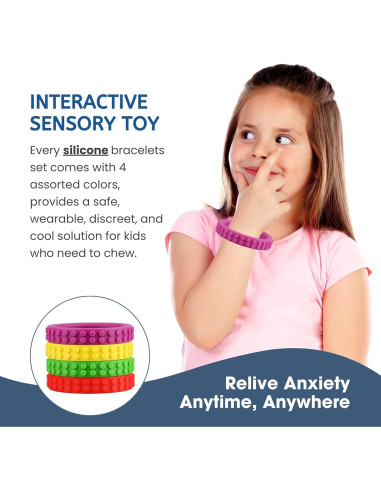 Pulseras Masticables Sensory Kids MFB-2 - 4 Colores