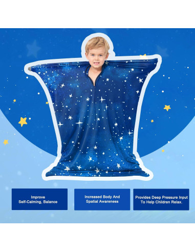 Saco Corporal Sensorial Grande Azul YAERSI 142x69 cm