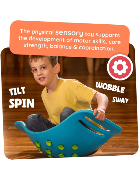 Teeter Popper Fat Brain Toys Azul - Juguete Sensorial 3+ Años