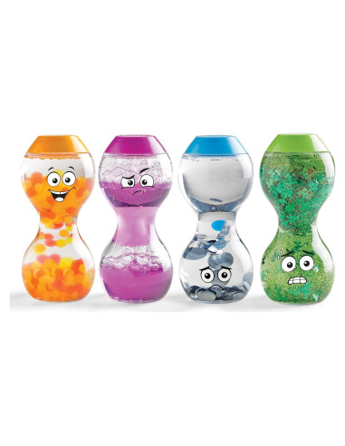 Botellas Sensoriales Hand2Mind - Emociones para Niños 4 Piezas